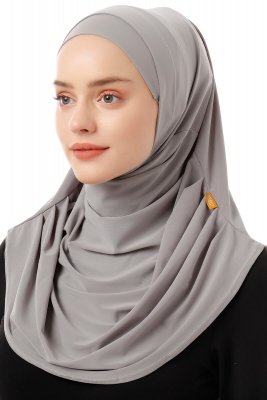 Esma - Lysegrå Amira Hijab - Firdevs