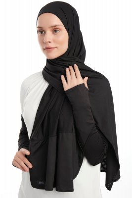Azize - Svart Pro Scarf Sport Hijab Set