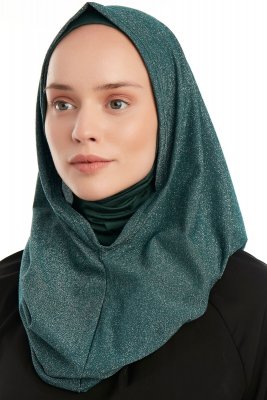 Taliah - Mørk Grønn One Piece Hijab