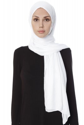 Farah - Hvit Jersey Hijab