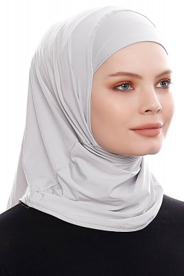 Elif - Lysegrå Sport Hijab - Ecardin