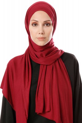 Hande - Bordeaux Bomull Hijab - Gülsoy