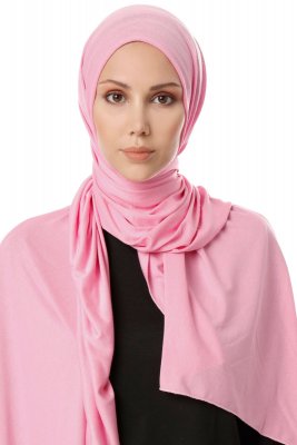 Hande - Rosa Bomull Hijab - Gülsoy