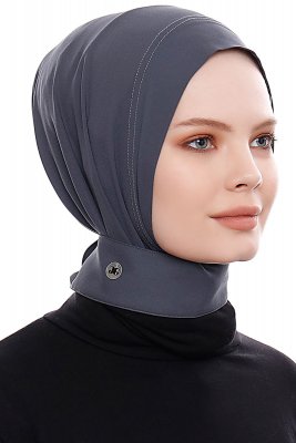 Narin - Antrasitt Praktisk One Piece Crepe Hijab