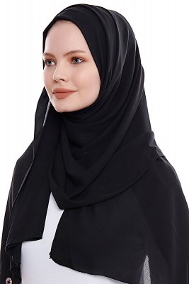 Yara - Svart Praktisk One Piece Crepe Hijab