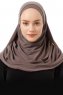 Esma - Mørk Taupe Amira Hijab - Firdevs