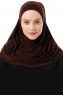 Esma - Mørkebrun Amira Hijab - Firdevs