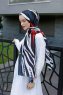 Emel - Marineblå & Rød Mønstret Hijab - Sal Evi
