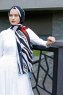 Emel - Marineblå & Rød Mønstret Hijab - Sal Evi