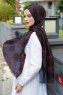 Tutku - Rød & Svart Mønstret Hijab - Sal Evi
