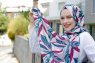 Beyza - Rosa & Blå Mønstret Hijab - Sal Evi