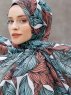 Seyyal - Grønn & Rosa Mønstret Hijab - Sal Evi