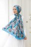 Lilje Mønstret Twill Hijab - Sal Evi