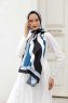 Ocean Mønstret Twill Hijab - Sal Evi