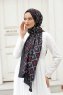 Rød Mønstret Twill Hijab - Sal Evi
