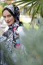 Memphis Mønstret Twill Hijab - Sal Evi