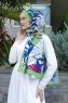 Blad Mønstret Twill Hijab - Sal Evi