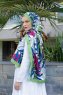 Blad Mønstret Twill Hijab - Sal Evi