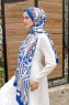 Mursteinsrød Mønstret Twill Hijab - Sal Evi