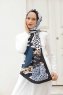 Kjede Mønstret Twill Hijab - Sal Evi