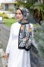 Palme Mønstret Twill Hijab - Sal Evi