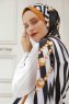 Yellow Pearl Mønstret Twill Hijab - Sal Evi