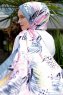 Pink Breeze Mønstret Twill Hijab - Sal Evi