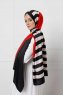 Stripete Mønstret Twill Hijab - Sal Evi