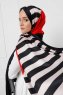 Stripete Mønstret Twill Hijab - Sal Evi