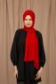 Yildiz - Rød Crepe Chiffon Hijab