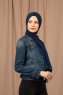 Yildiz - Marineblå Crepe Chiffon Hijab