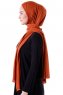Seda - Mursteinsrød Jersey Hijab - Ecardin