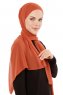 Derya - Mursteinsrød Praktisk Chiffon Hijab