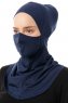 Damla - Marineblå Ninja Hijab Maske Undersjal