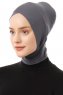 Elnara - Mørk Grå Cross Hijab Undersjal