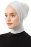 Elnara - Lysegrå Cross Hijab Undersjal