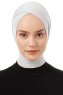 Elnara - Lysegrå Cross Hijab Undersjal