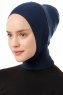 Elnara - Marineblå Plain Hijab Undersjal