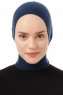 Elnara - Marineblå Plain Hijab Undersjal