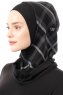 Ekose Plain - Svart & Lysegrå One-Piece Al Amira Hijab