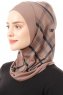 Ekose Plain - Mørk Taupe One-Piece Al Amira Hijab