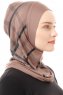 Ekose Plain - Mørk Taupe One-Piece Al Amira Hijab