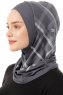 Ekose Plain - Mørk Grå One-Piece Al Amira Hijab