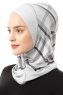 Ekose Plain - Lysegrå One-Piece Al Amira Hijab