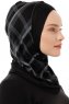 Ekose Cross - Svart & Lysegrå One-Piece Al Amira Hijab