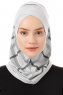 Ekose Cross - Lysegrå One-Piece Al Amira Hijab
