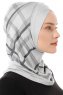 Ekose Cross - Lysegrå One-Piece Al Amira Hijab