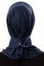 Ceren - Marineblå Praktisk Viskos Hijab