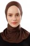 Ceren - Mørkebrun Praktisk Viskos Hijab