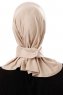 Ceren - Lys Taupe Praktisk Viskos Hijab